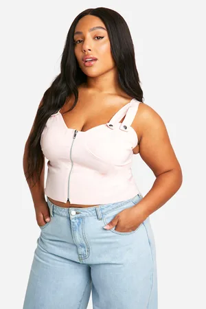 Boohoo Grande Taille,Corset Zippé À Bretelles