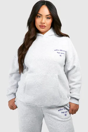 Boohoo Grande Taille,Sweat À Capuche Oversize À Slogan Dsgn Studio