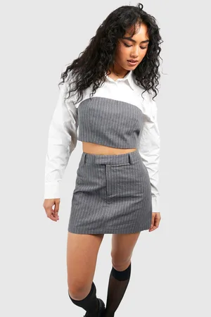 Boohoo Mini,Jupe À Rayures Fines