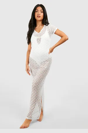Boohoo Maternité,Robe De Plage Longue En Crochet À Col V
