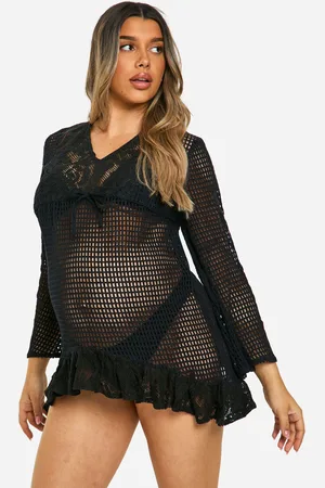 Boohoo Maternité,Robe De Grossesse À Bordure En Dentelle