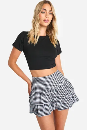 Boohoo Mini,Jupe À Volants Et Imprimé Vichy