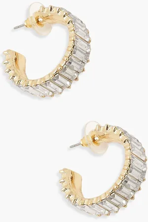 Boohoo Créoles Carrées À Strass
