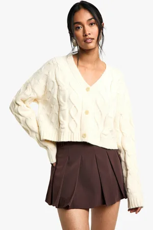 Boohoo Cardigan Oversize Premium En Maille Épaisse
