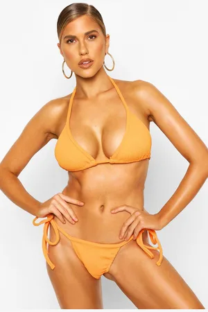 Boohoo Bas De Maillot Noué À La Taille Effet Plissé