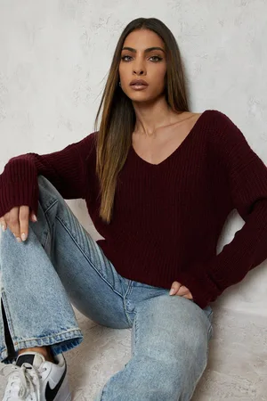 Boohoo Pull Oversize À Col V