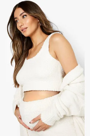 Boohoo Maternité,Crop Top En Maille Extra Douce