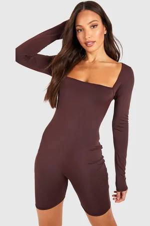 Boohoo "Tall",Combishort Premium Sculptant À Col Carré
