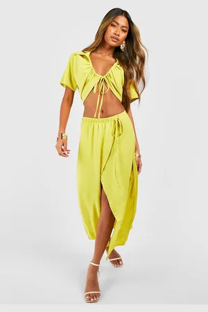 Boohoo Ensemble Froncé Avec Chemise Et Jupe