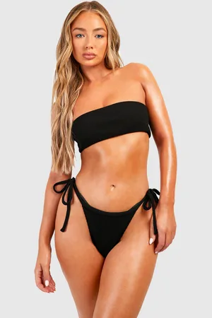Boohoo Bas De Maillot Noué À La Taille Effet Plissé