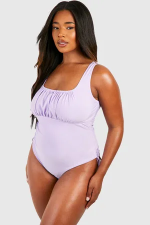Boohoo Grande Taille,Maillot De Bain Froncé À Attaches