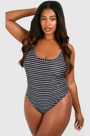 Boohoo Grande Taille,Maillot De Bain À Rayures Et Bretelles