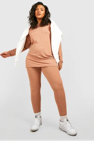 Boohoo Grande Taille,Ensemble Oversize Côtelé