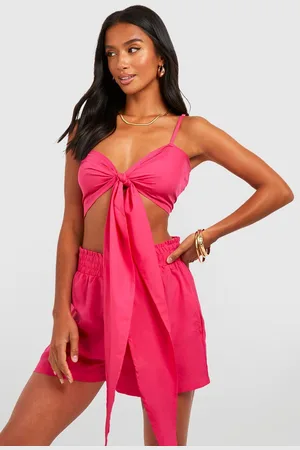 Boohoo "Petite",Ensemble Avec Bralette À Attaches Et Short