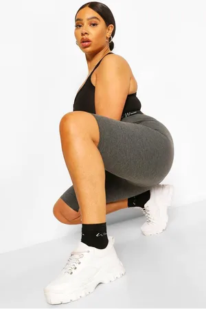 Boohoo Grande Taille,Short Cycliste Long Basique En Jersey
