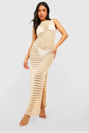 Boohoo "Petite",Robe De Plage Longue En Crochet