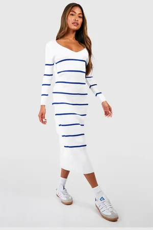 Boohoo Robe Pull Mi,Longue Rayée
