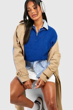 Boohoo Pull Court Zippé