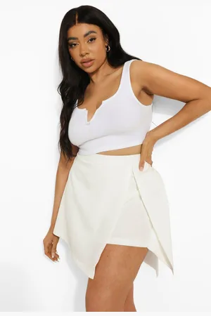 Boohoo Grande Taille,Skort Fendu Sur Le Devant