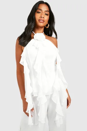 Boohoo "Petite",Caraco À Volants Et Fleur 3D