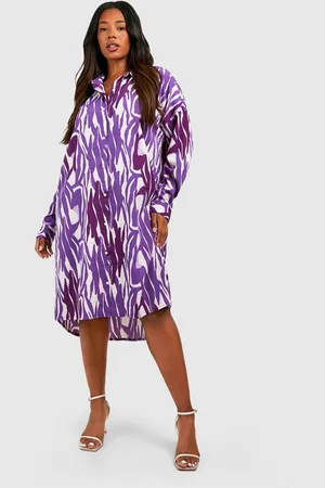 Boohoo Grande Taille,Robe Chemise Mi