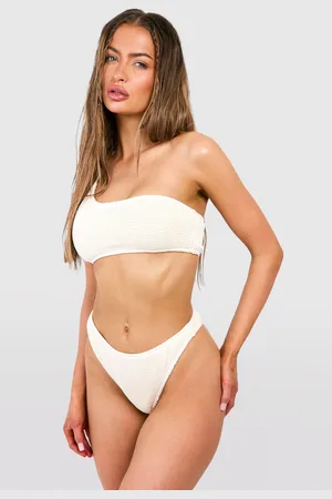 Boohoo Bikini Premium Froncé Asymétrique