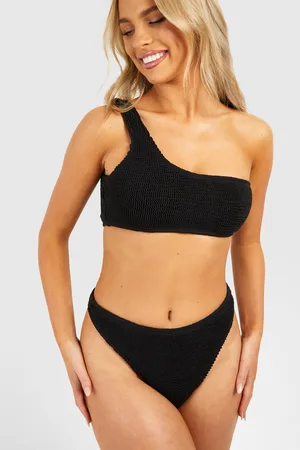Boohoo Bikini Premium Froncé Asymétrique