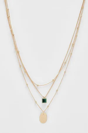Boohoo Collier Doré À Pendentif Ovale Martelé