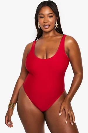 Boohoo Grande Taille,Maillot De Bain Basique À Col Rond