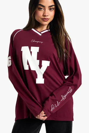 Boohoo Maillot De Football À Manches Longues Et Slogan Ny