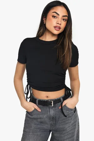 Boohoo T,Shirt Bébé Froncé À Épaulettes