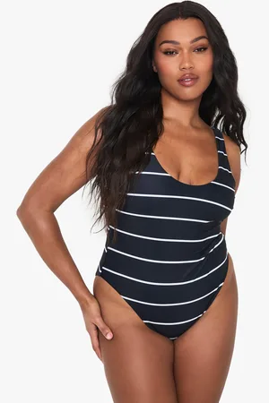 Boohoo Grande Taille,Maillot De Bain Basique À Rayures