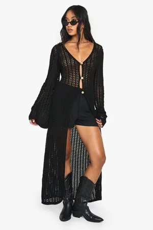 Boohoo Cardigan Long En Crochet