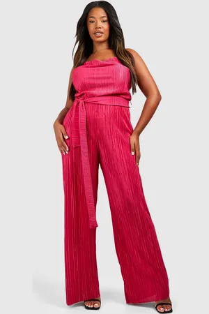 Boohoo Grande Taille,Combinaison Plissée À Col Bénitier