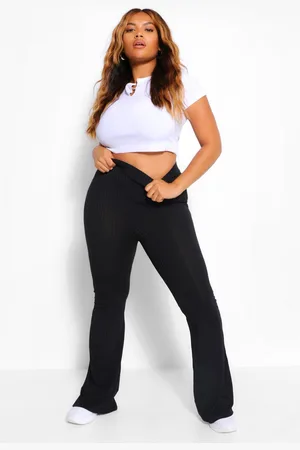 Boohoo Grande Taille,Pantalon Flare Côtelé