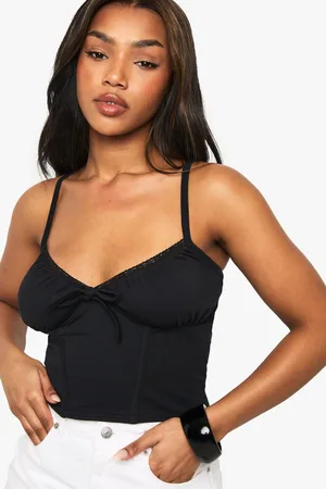 Boohoo Corset En Coton À Détails En Dentelle