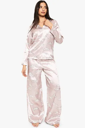 Boohoo Ensemble De Pyjama Satiné Avec Chemise À Manches Longues Et Pantalon