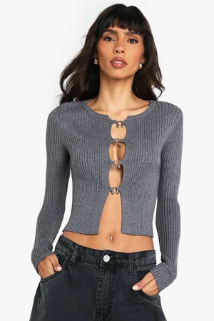 Boohoo Cardigan Côtelé À Crochet