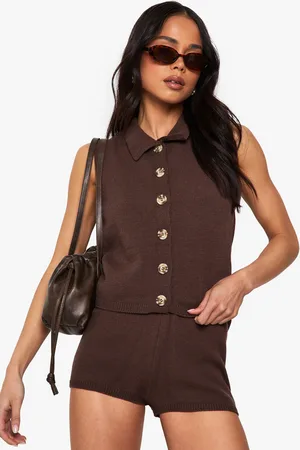 Boohoo Ensemble En Maille Avec Gilet Et Short