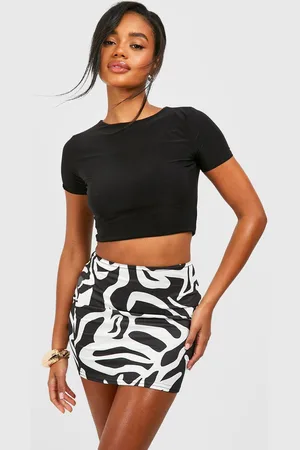 Boohoo Mini,Jupe À Imprimé Abstrait
