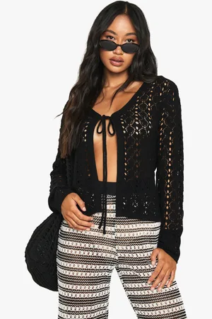 Boohoo Cardigan Noué En Crochet