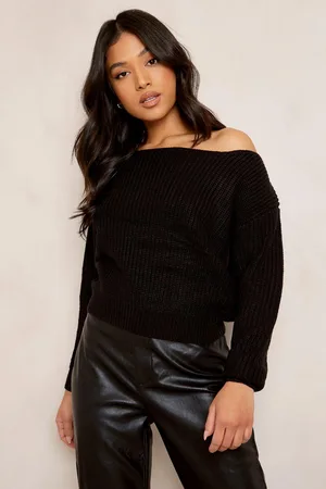 Boohoo "Petite",Pull Court En Maille À Découpe