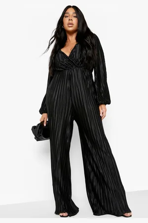 Boohoo Grande Taille,Combinaison Large Effet Plissé