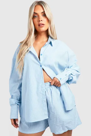 Boohoo Grande Taille,Ensemble Oversize Avec Chemise Et Short