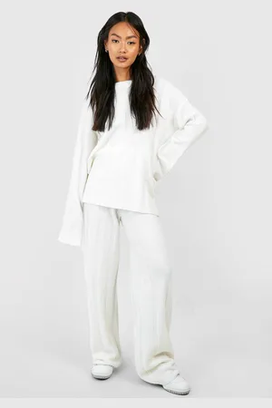 Boohoo Ensemble Côtelé Avec Pull Et Pantalon Flare