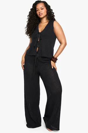 Boohoo Grande Taille,Pantalon De Plage Large