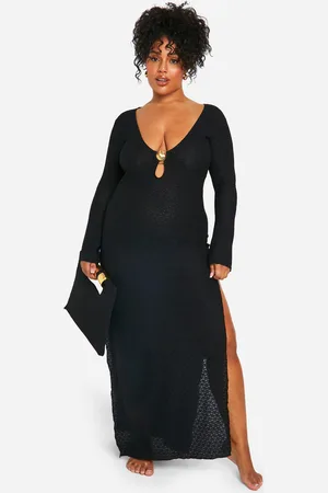Boohoo Grande Taille,Robe Longue De Plage Plissée