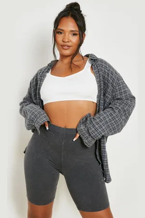 Boohoo Grande Taille,Short Cycliste Délavé