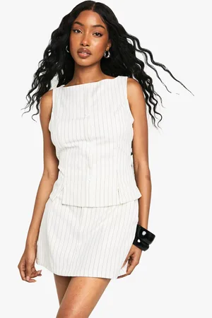 Boohoo Mini,Jupe À Rayures Fines