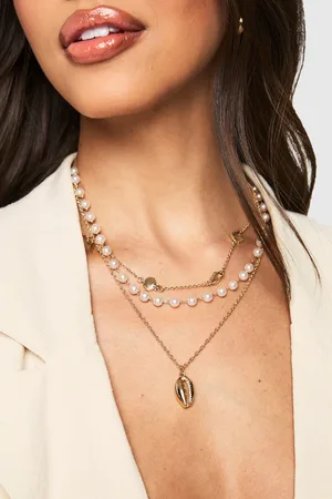 Boohoo Collier À Chaînes Multiples Et Perles